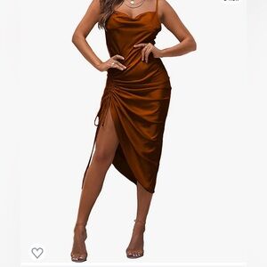 Women’s Spaghetti Strap Cow Neck Dress